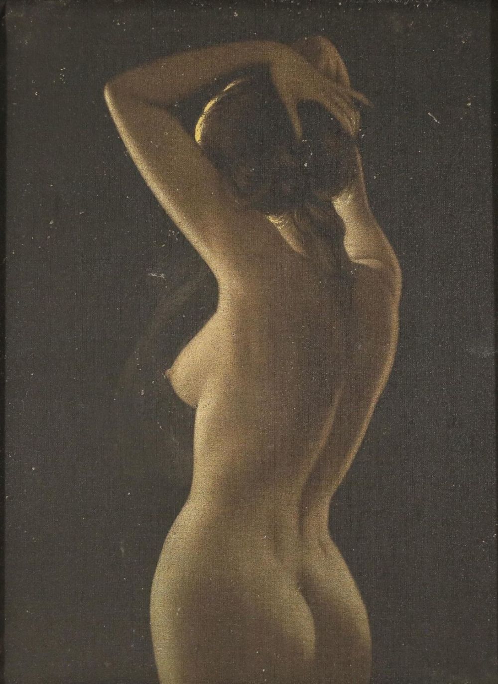 Lot 345: Print on Canvas Standing Nude