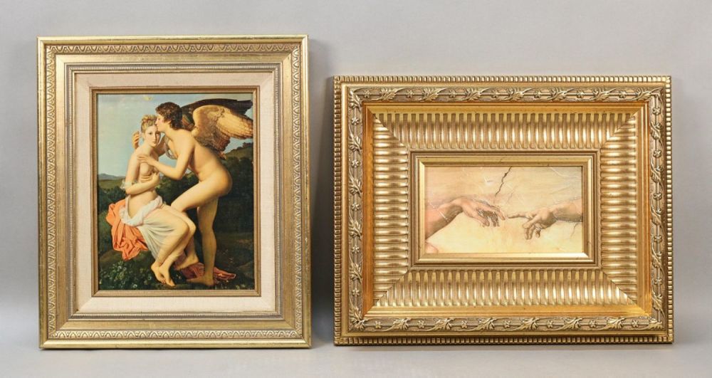 Lot 347: 2 Art Prints on Canvas After Gerard & Michelangelo