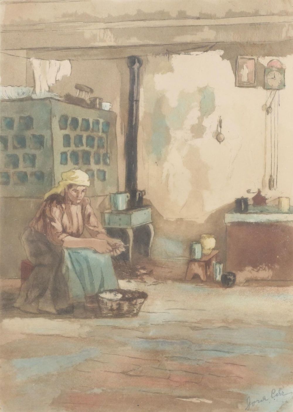Lot 351: Interior Scene Etching