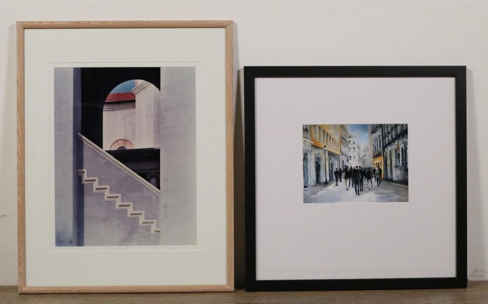 Lot 358: 2 Piece Art Lot David Kiley & Diane Stover