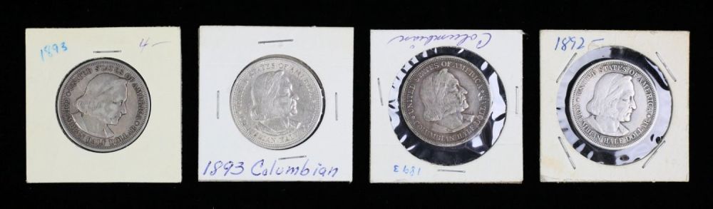 Lot 363: 4 1882 And 1883 Columbian Half Dollar Coins