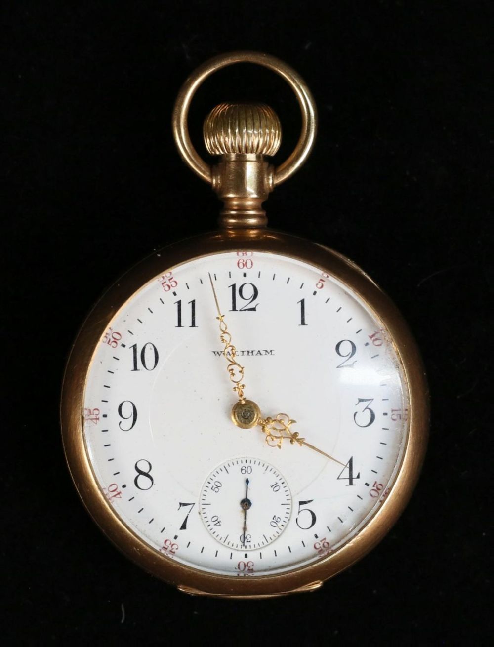 Lot 378: Waltham 14k Hunting Case Pocket Watch