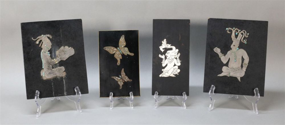 Lot 153: 4 Mexican Wall Plaques Los Castillo & Emaus