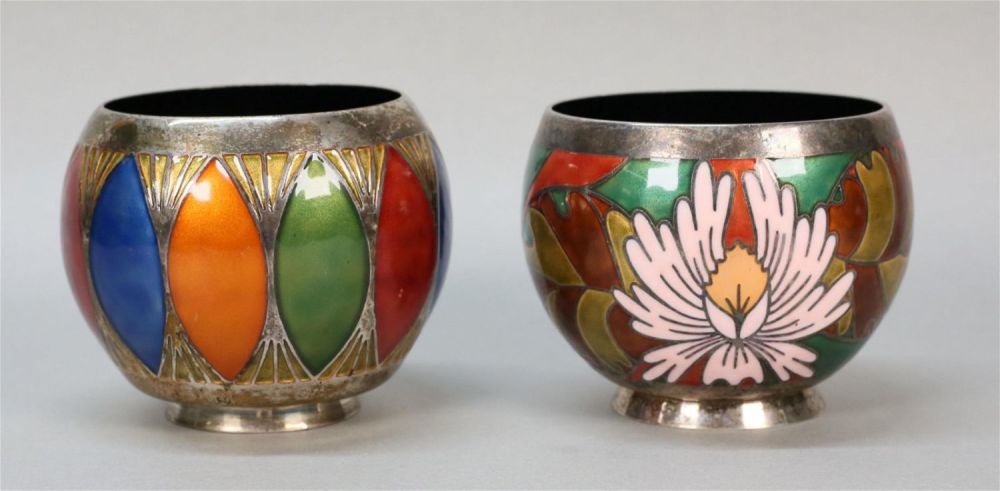 Lot 159: 2 Miguel Pineda Enamel Vases