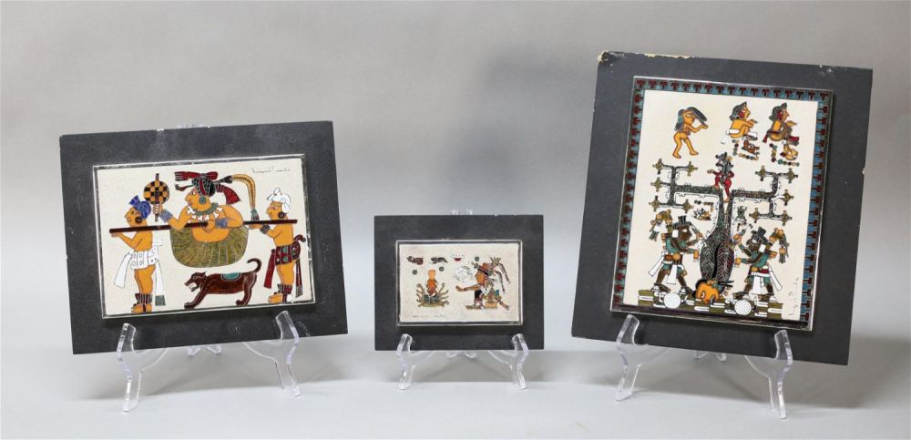 Lot 161: 3 Miguel Pineda Enamel Plaques