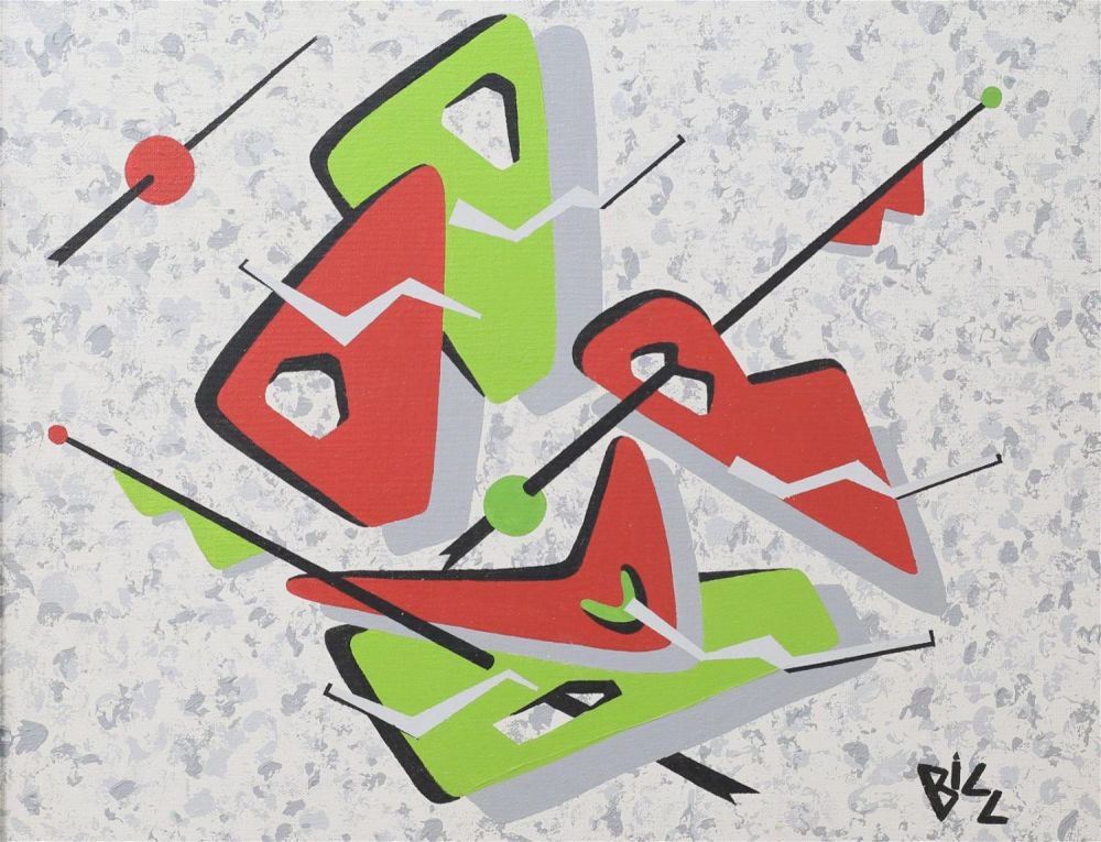 Lot 174: Signed Bill Oil on Canvas Abstract