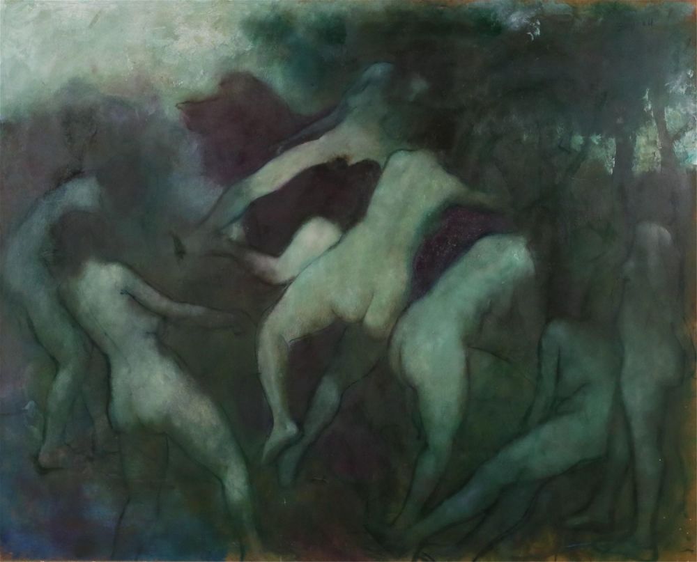 Lot 178: Stephen Bagnell Oil On Board La Fete Du Bois