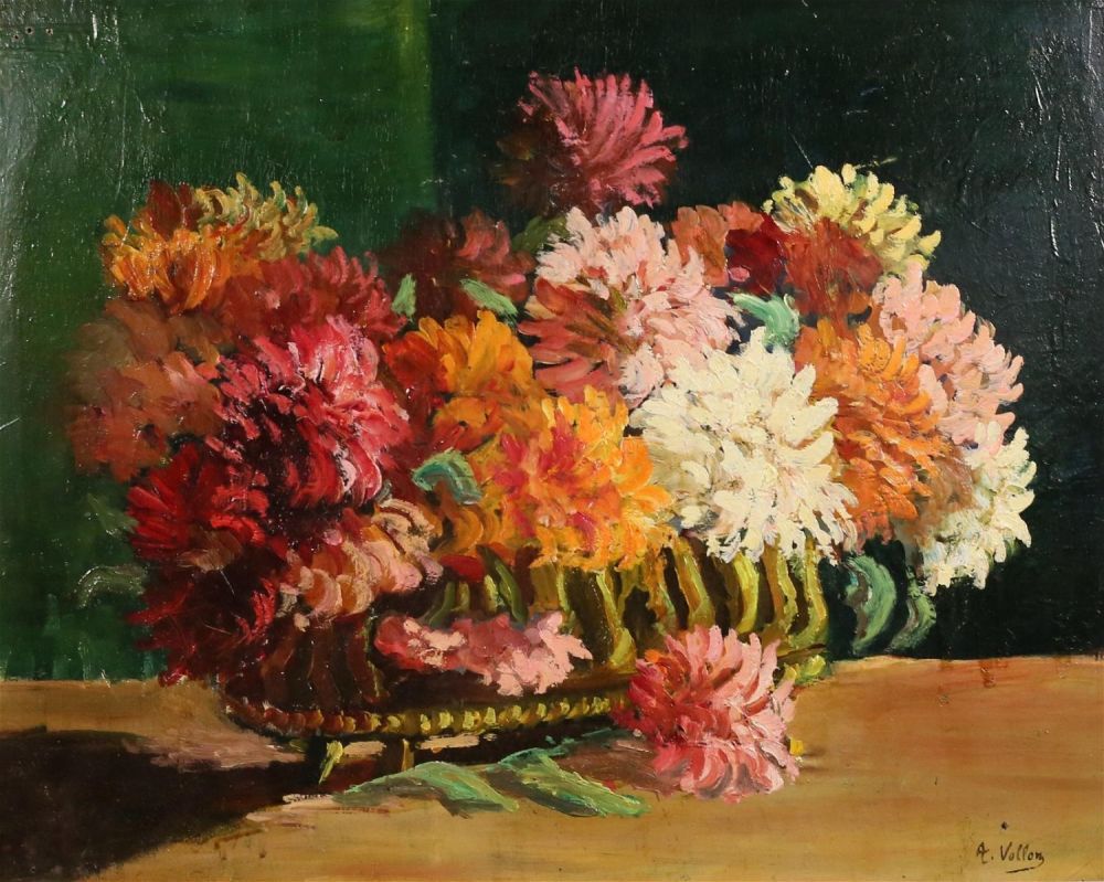 Lot 182: After Antoine Vollon Oil on Panel Still Life