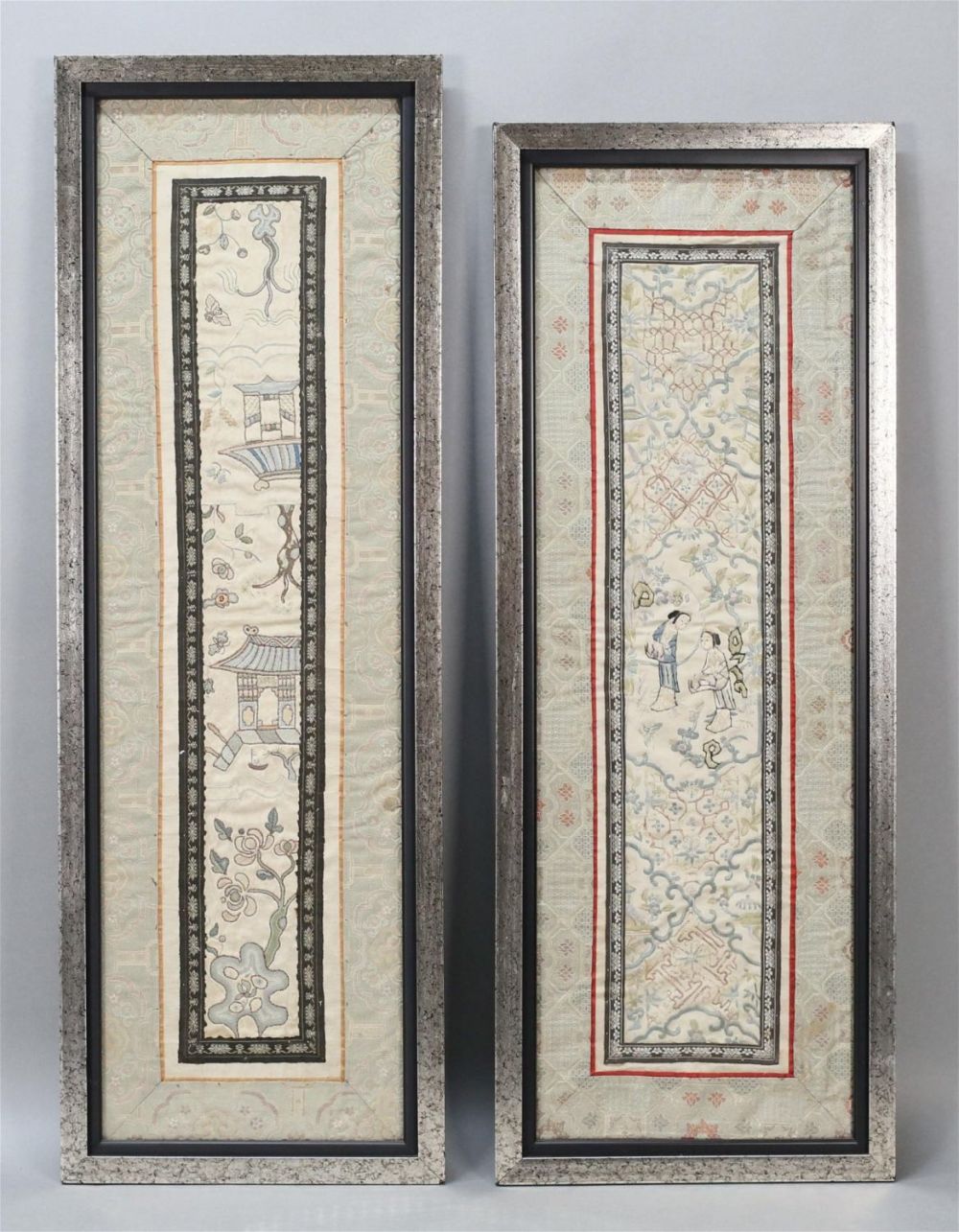 Lot 195: 2 Chinese Silk Embroideries