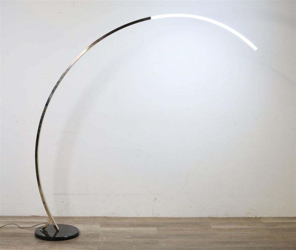 Lot 251: Modernist Style Arc Floor Lamp