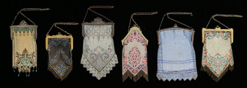 Lot 267: 6 Mesh Bags Mandalian and Whiting & Davis