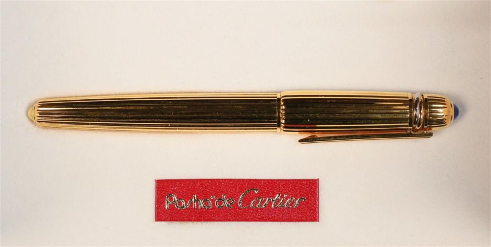 Lot 273: Cartier Pasha Ballpoint Pen Gold Plated