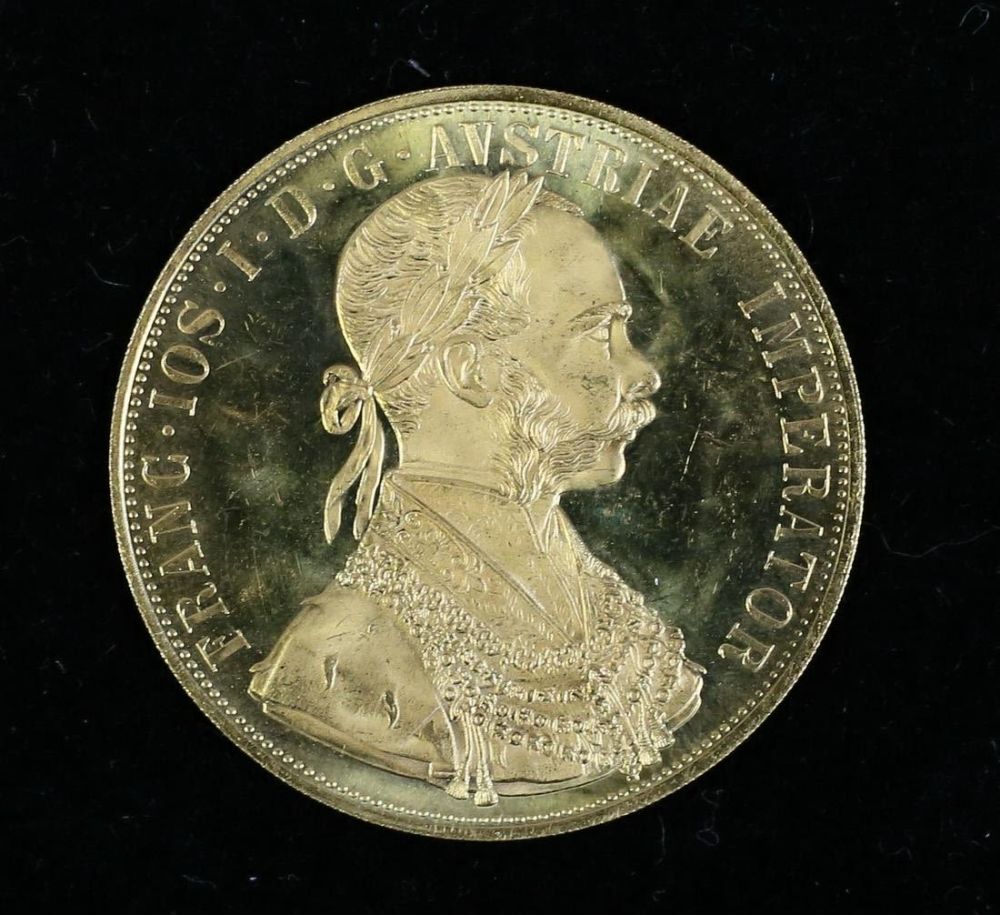 Lot 282: 1915 Franz Joseph I 4 Ducat Austrian Gold Coin