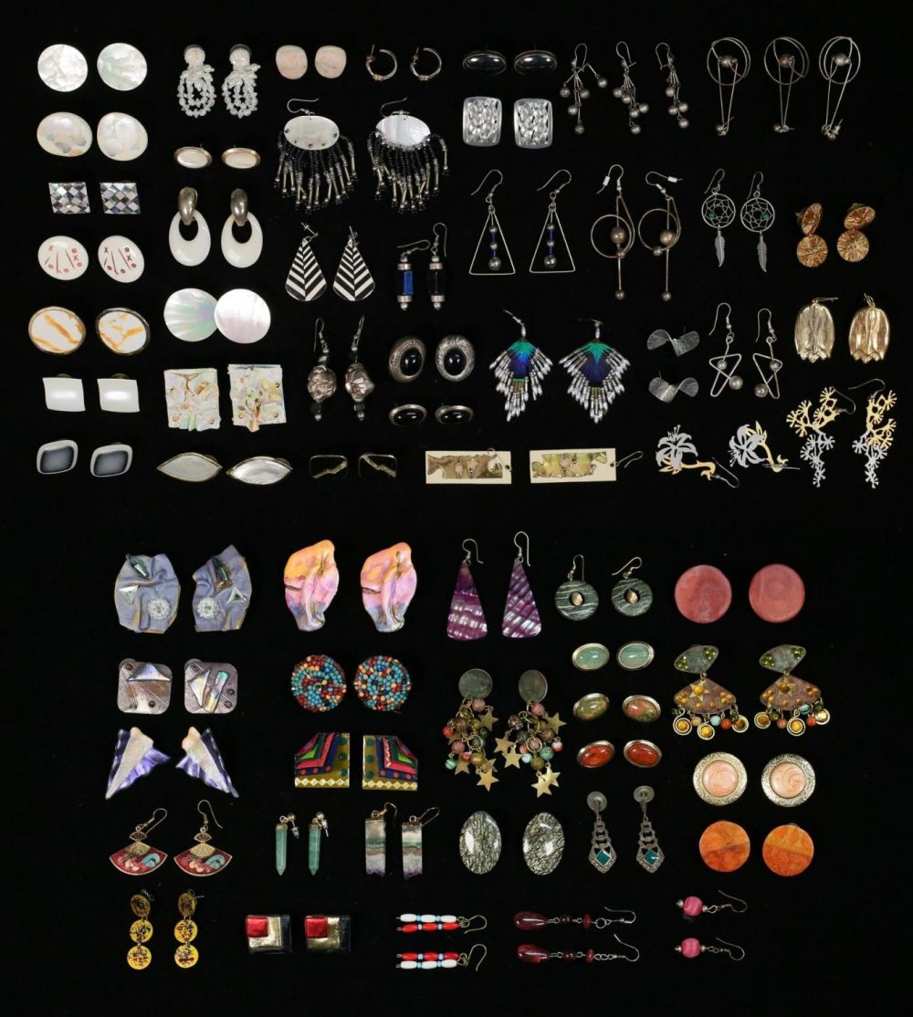 Lot 310: Grouping of Costume Jewelry Earrings
