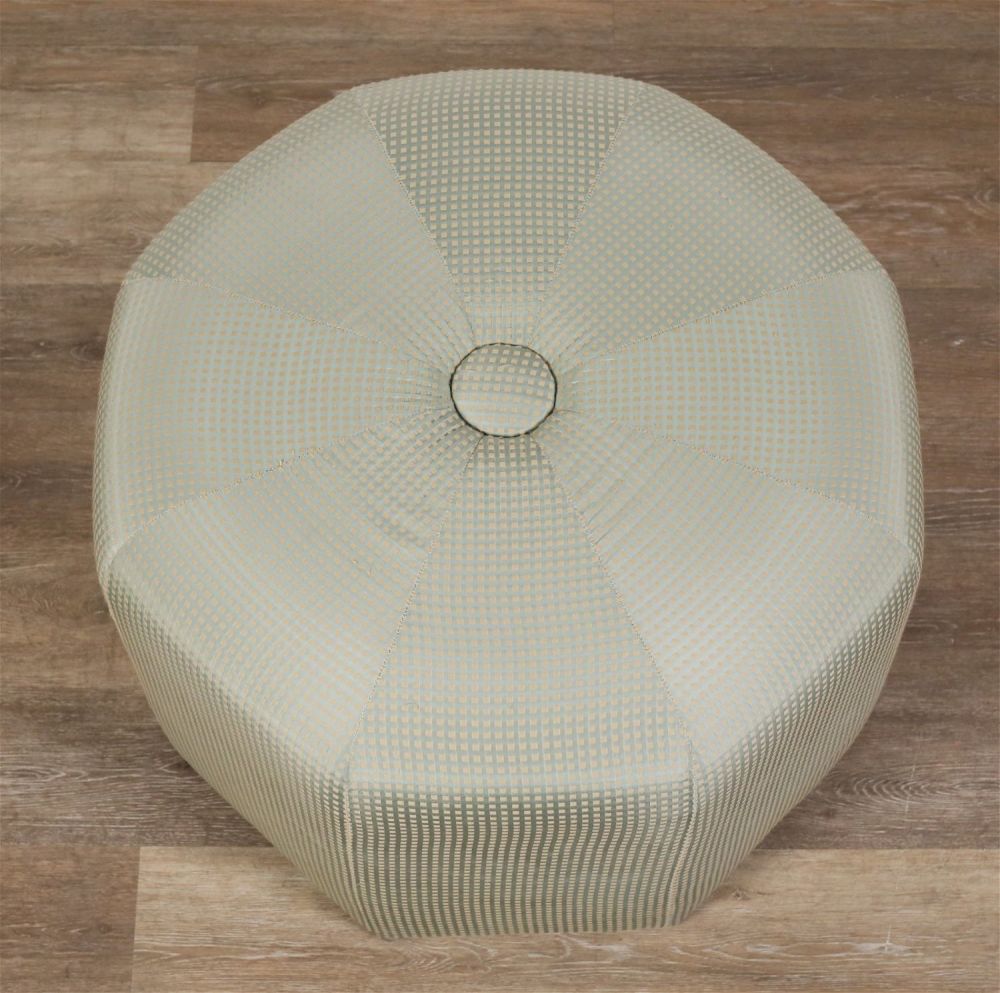 Lot 220: Contemporary Octagonal Upholstered Ottoman