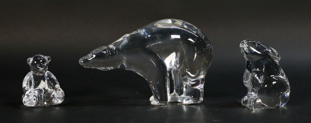 Lot 234: 3 Baccarat Crystal Animals