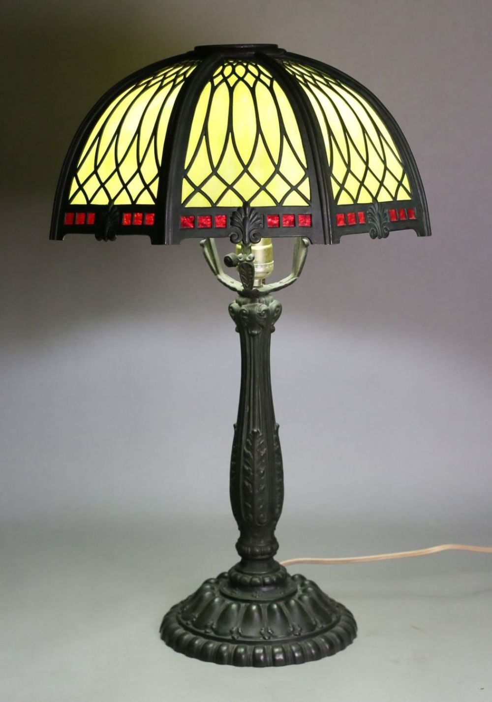 Lot 251: Wilkinson Slag Glass Table Lamp