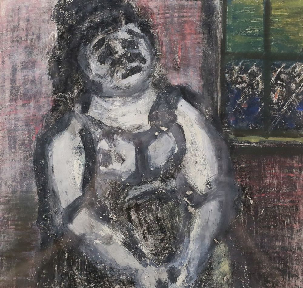 Lot 256: Benjamin Kopman Gouache on Paper Portrait