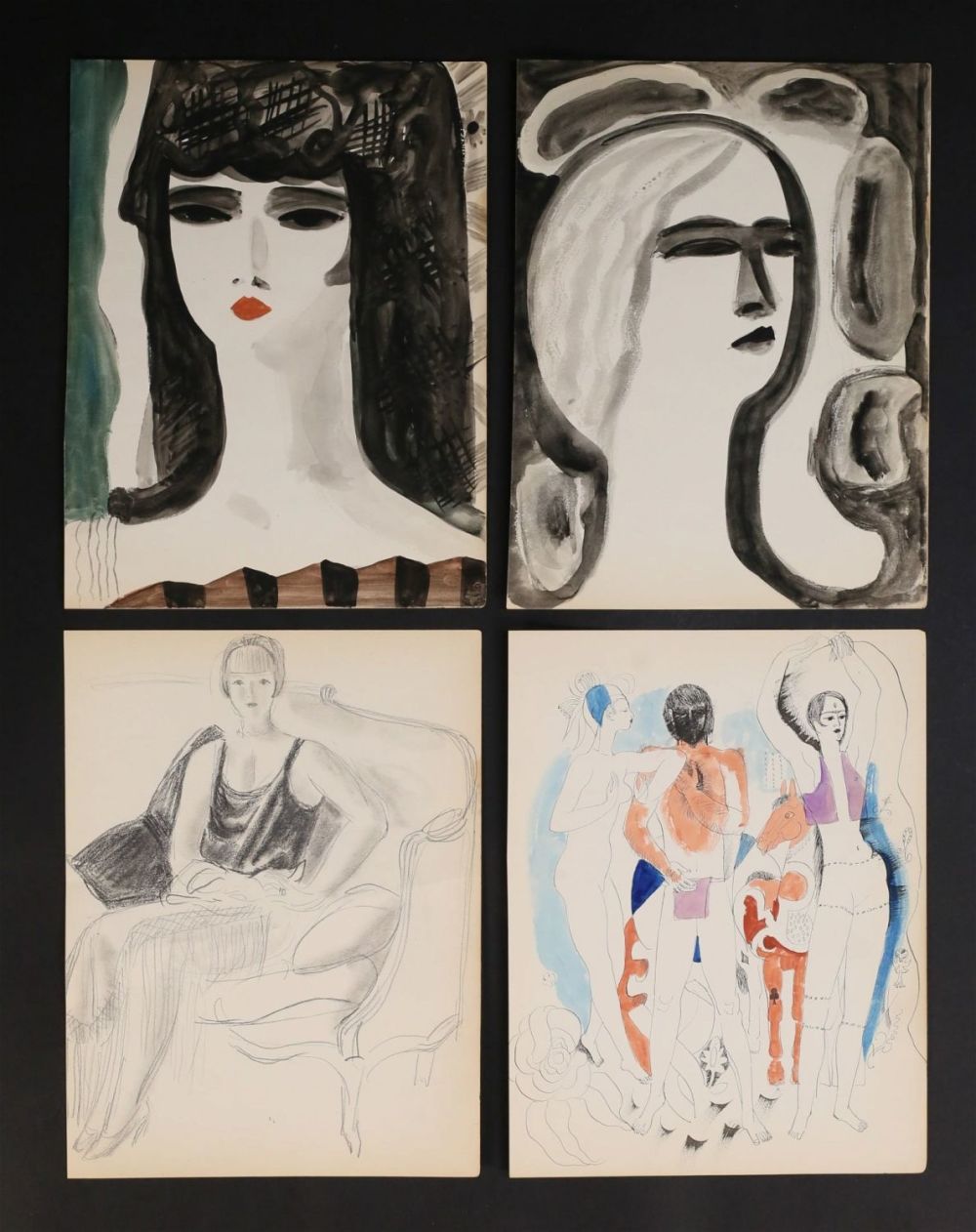 Lot 260: 4 Attributed to Eduard Buk Ulreich Works on Paper