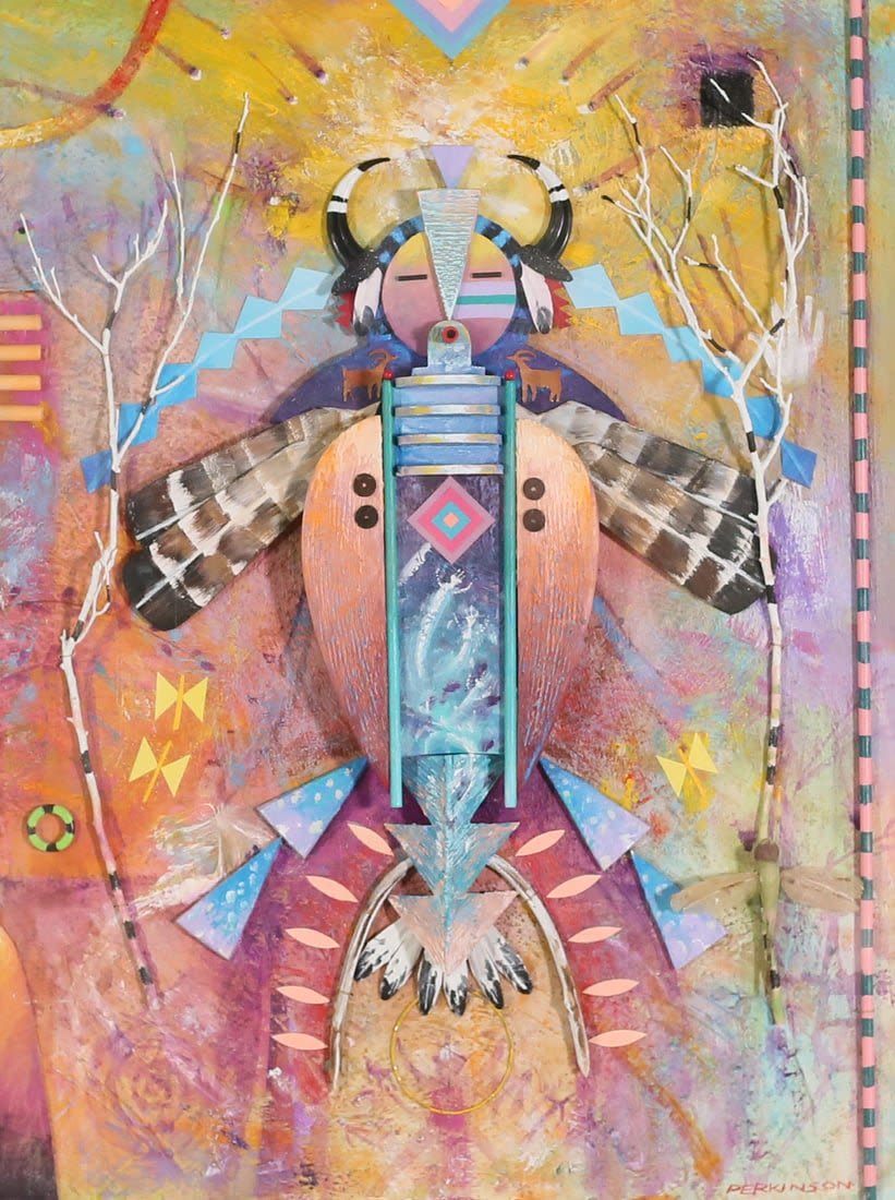 Lot 262: Tom Perkinson Mixed Media Shaman I