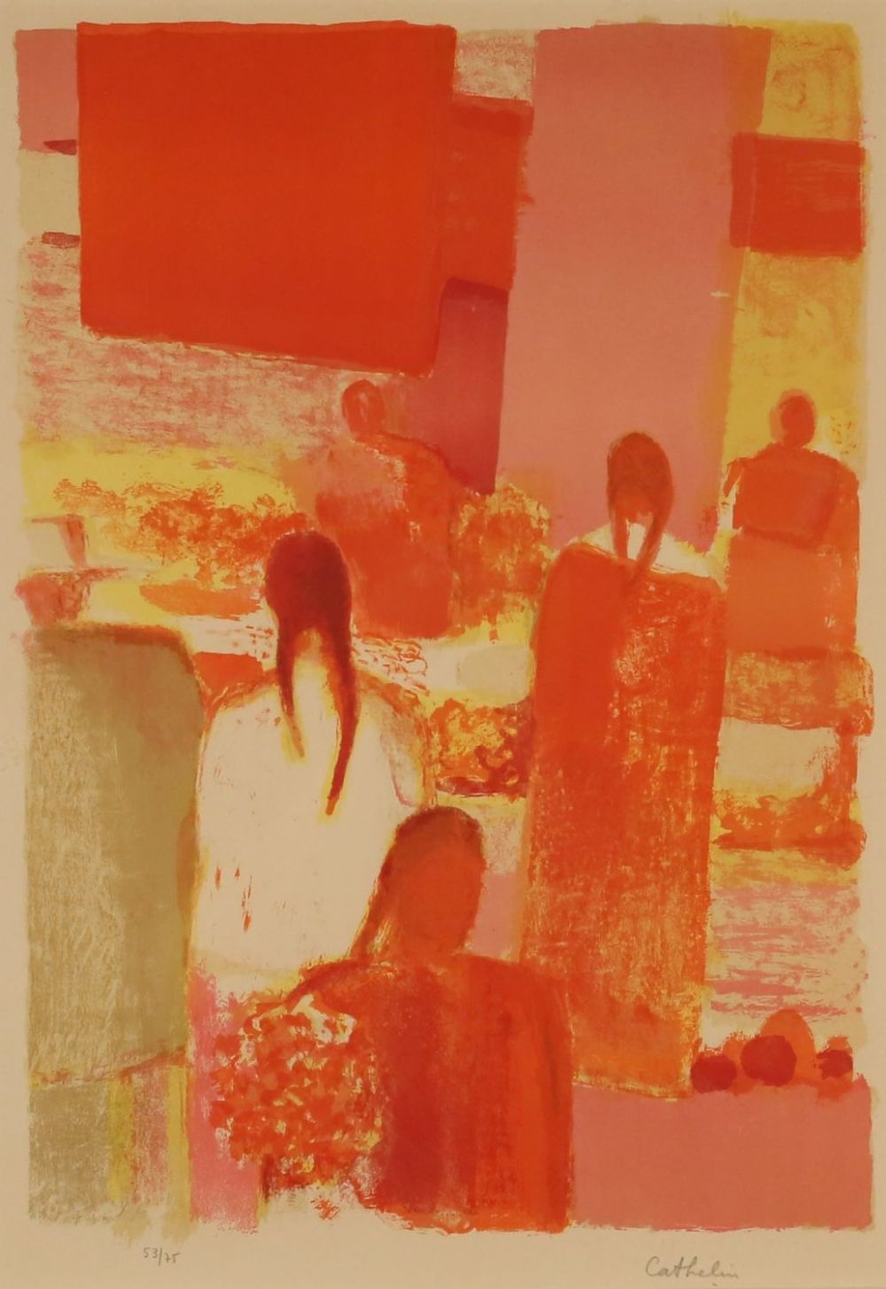 Lot 264: Bernard Cathelin Lithograph Marche du Toluca