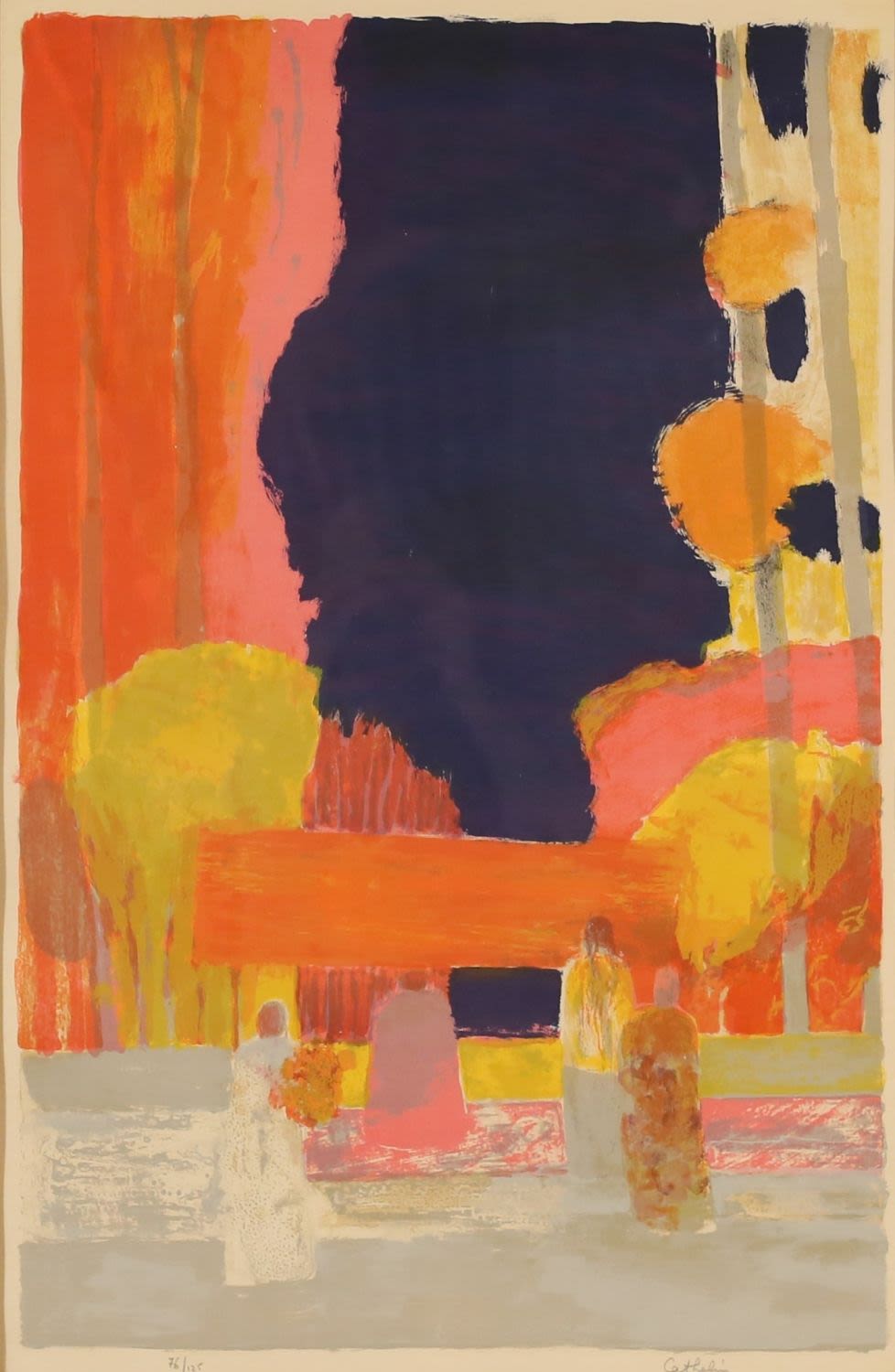 Lot 265: Bernard Cathelin Lithograph Marche au Ciel Sombre