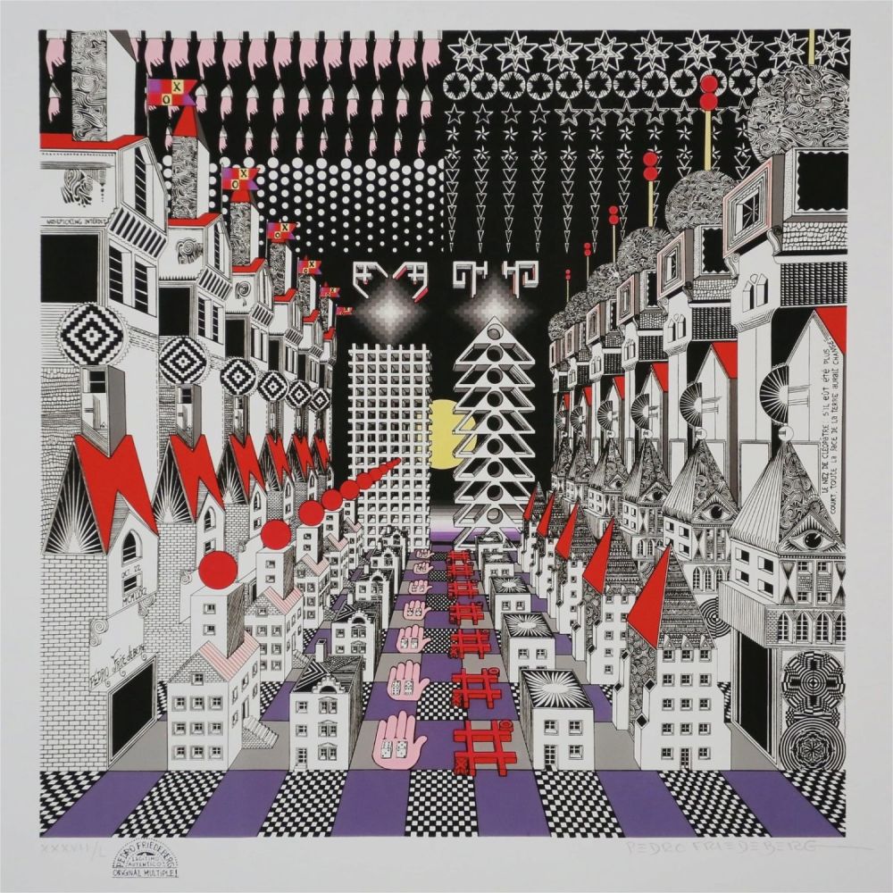 Lot 275: Pedro Friedeberg Silkscreen Nariz de Cleopatra