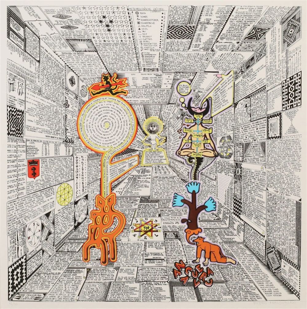 Lot 276: Pedro Friedeberg Silkscreen The Taro News