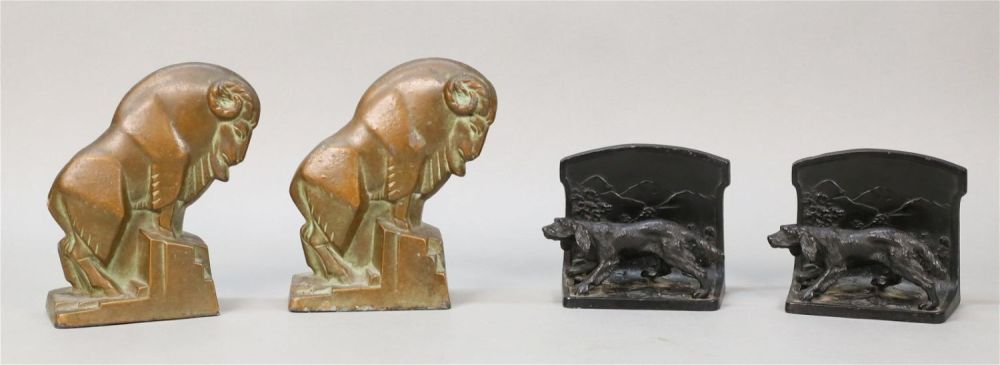Lot 359: 2 Pair Bookends L.V. Aronson & McClelland Barclay