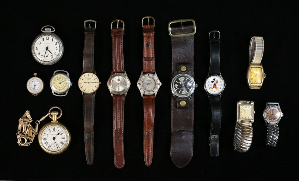 Lot 369: Lot of Watches Including Tag Heuer, Mickey Mouse