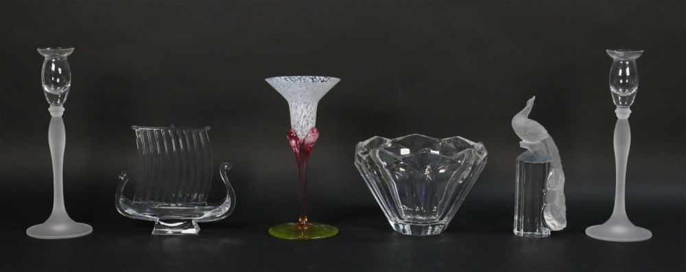 Lot 377: 6 Piece Glass Lot Goebel, Lenox