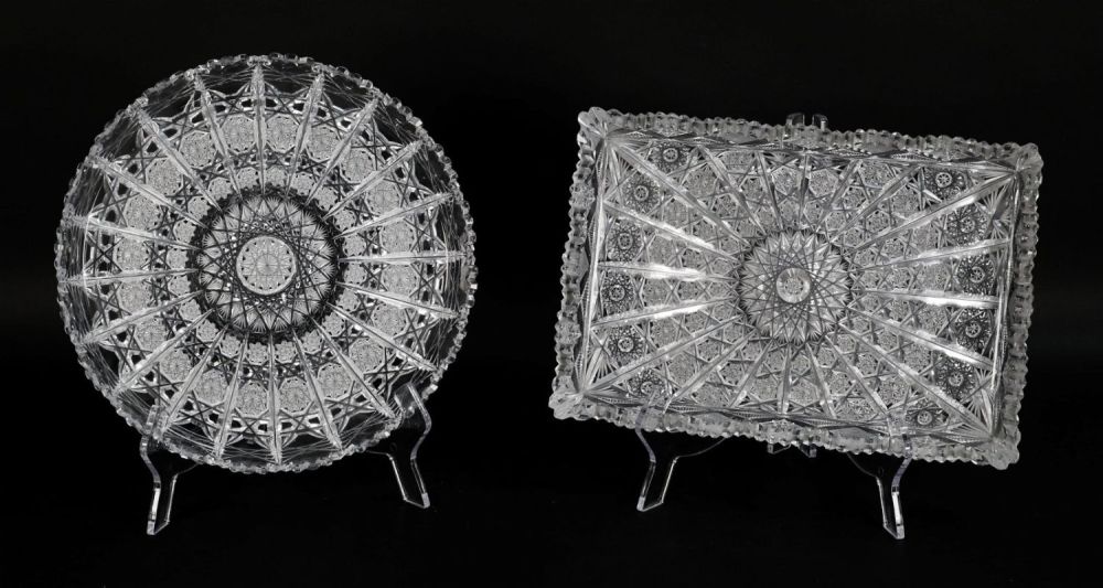 Lot 378: 2 Cut Glass Trays