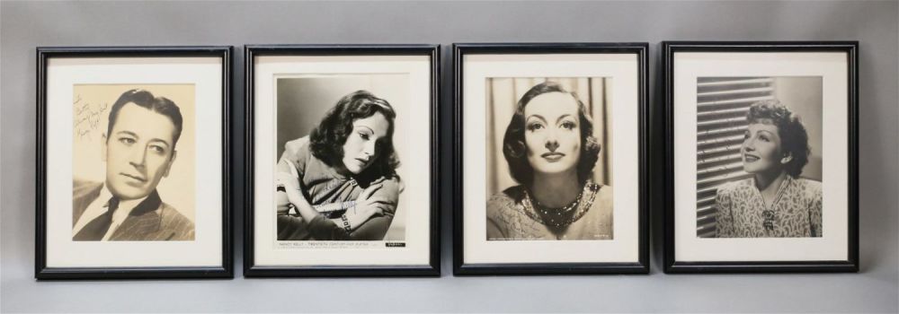 Lot 388: 4 Autographed Movie Star Photos 1920s-1940s