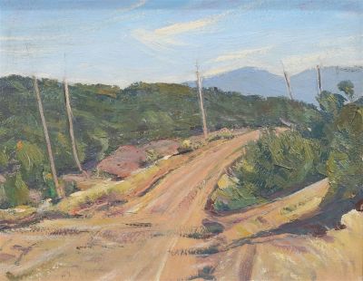 Lot 1 - Arthur Earl Haddock Oil on Board Landscape