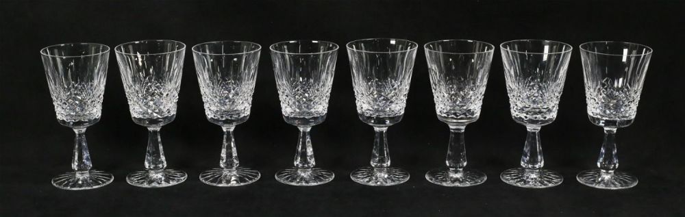 Lot 151: 8 Waterford Crystal Kenmare Water Goblets