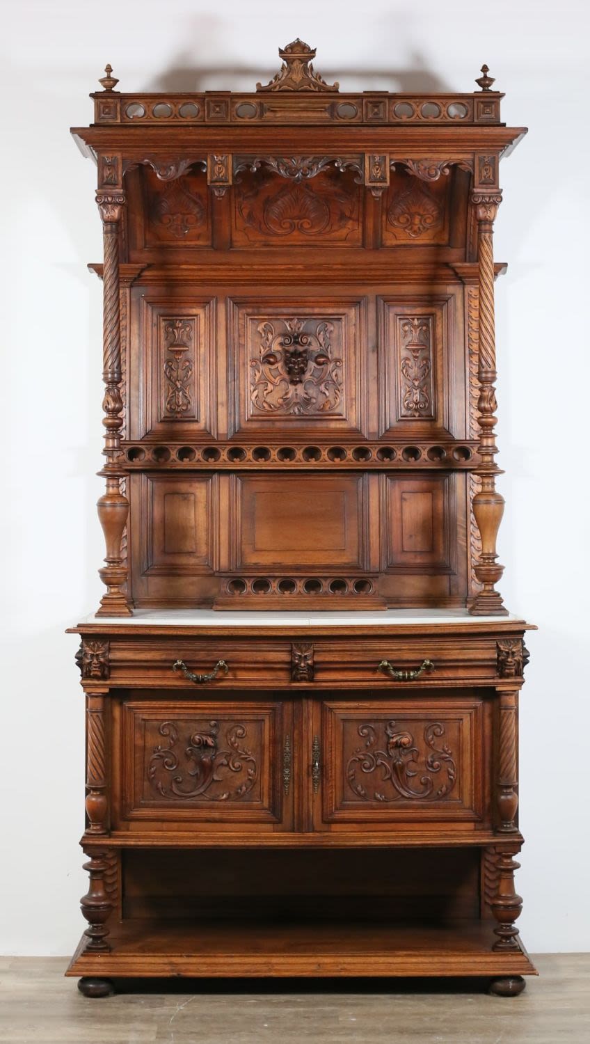 Lot 209: French Renaissance Revival Buffet Deux Corps