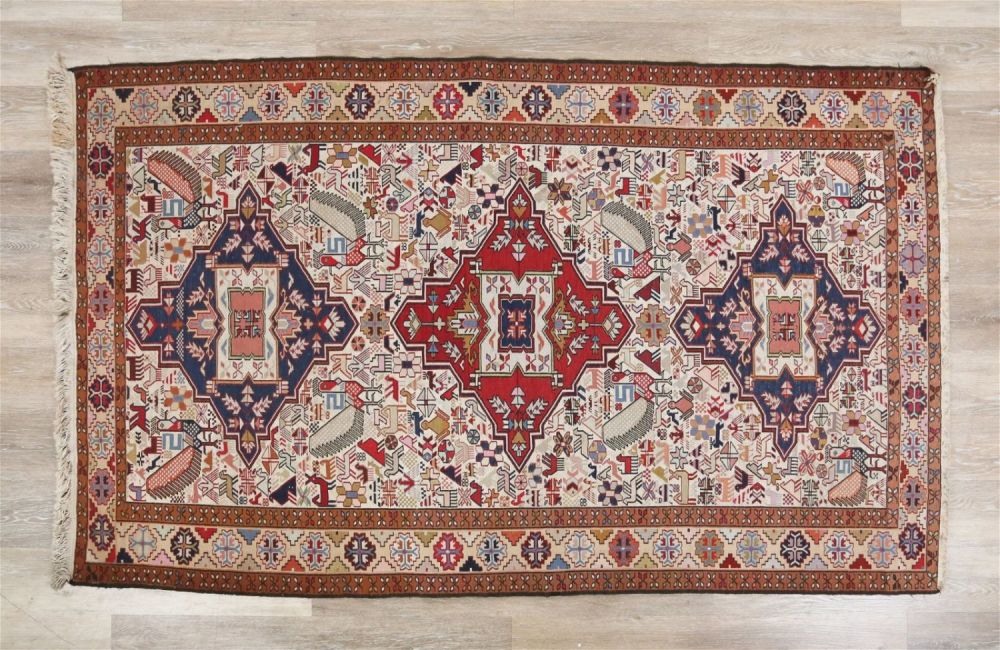 Lot 394: Caucasian Style Animal Motif Rug
