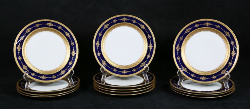 Lot 156: 13 Charles Ahrenfeldt Limoges Luncheon Plates