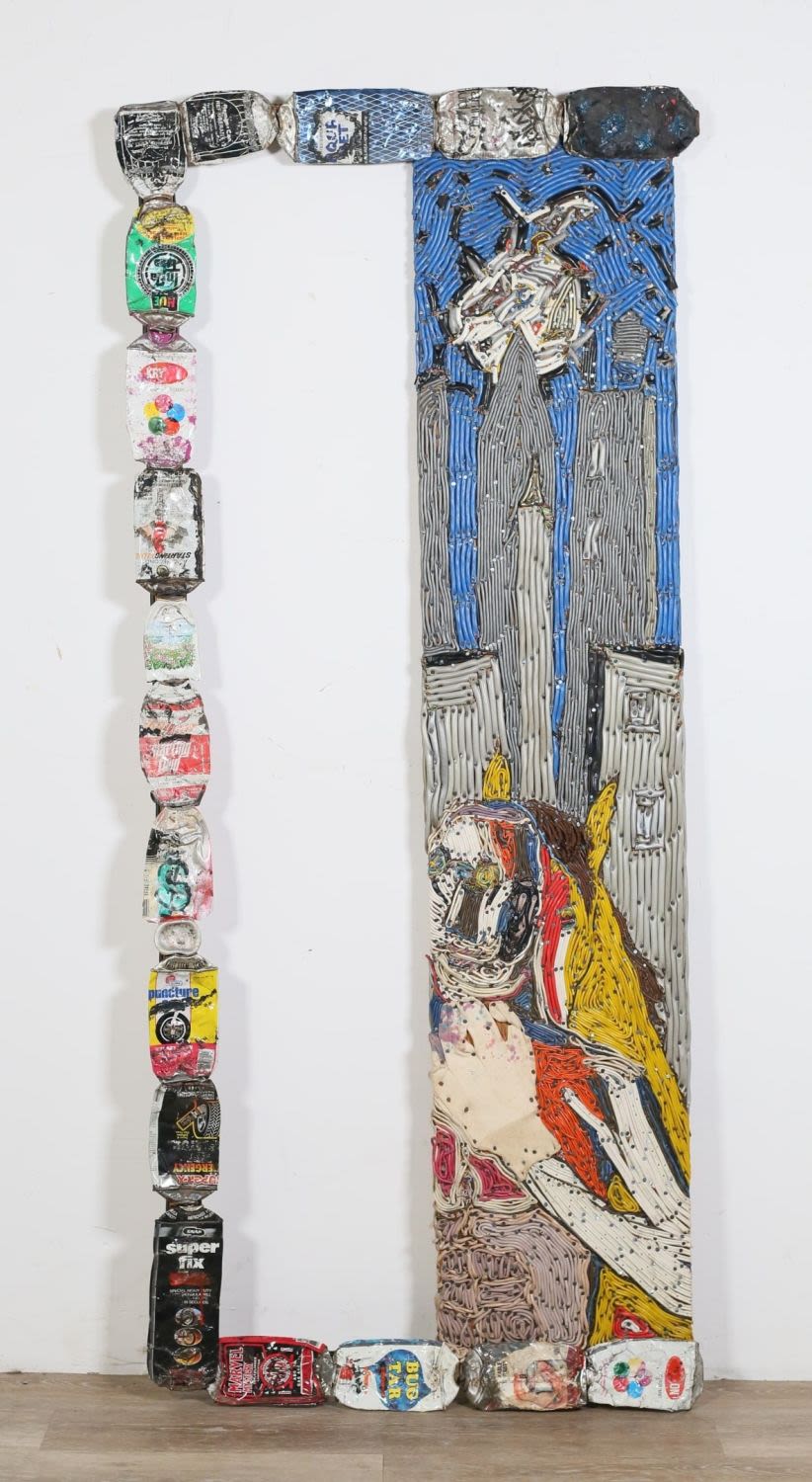 Lot 165: Leonard Rosenfeld Crushed Spray Can Sculpture
