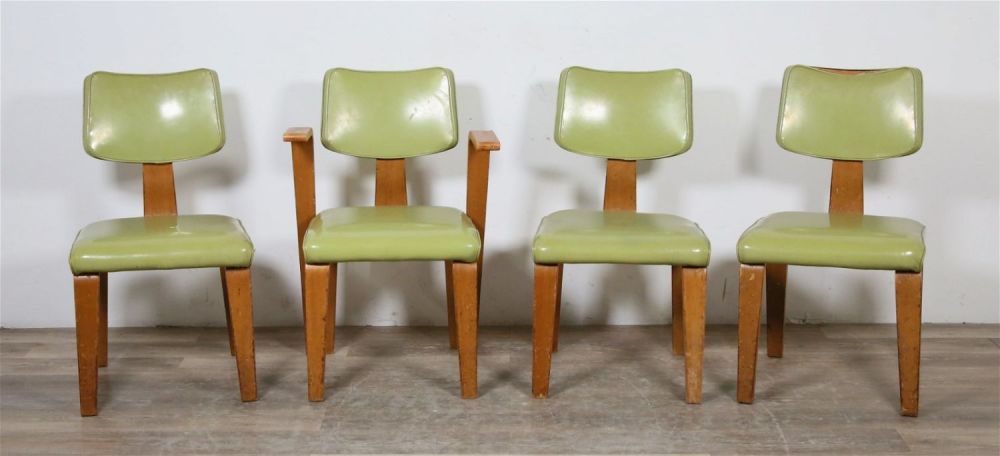 Lot 176: Four Joe Atkinson Style Mid Century Modern Chairs