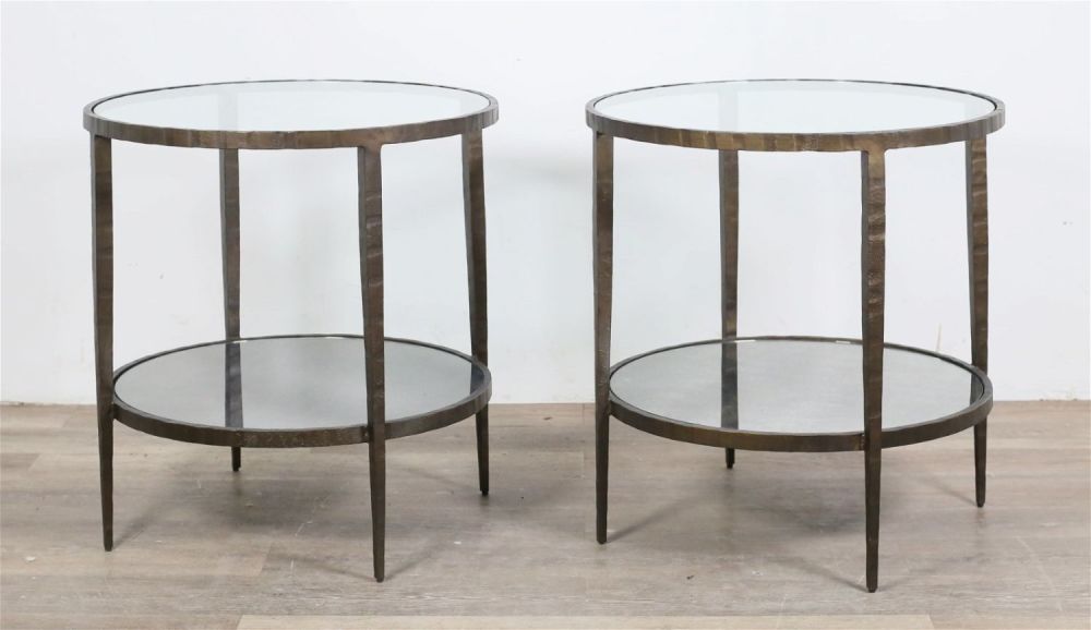 Lot 181: Pair of Paul Evans Style Brutalist End Tables
