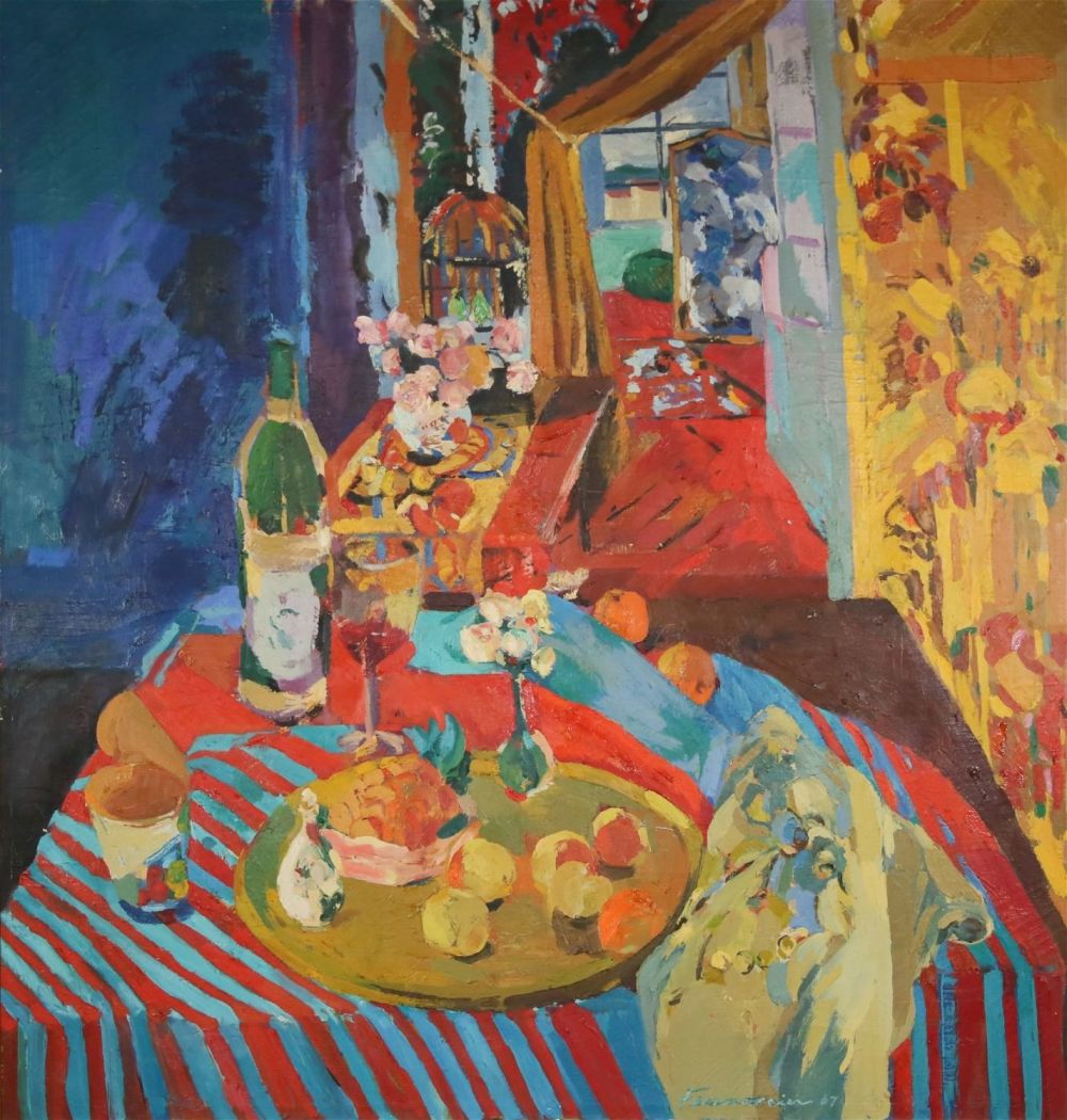 Lot 188: Helene Fesenmaier Oil on Canvas Still Life