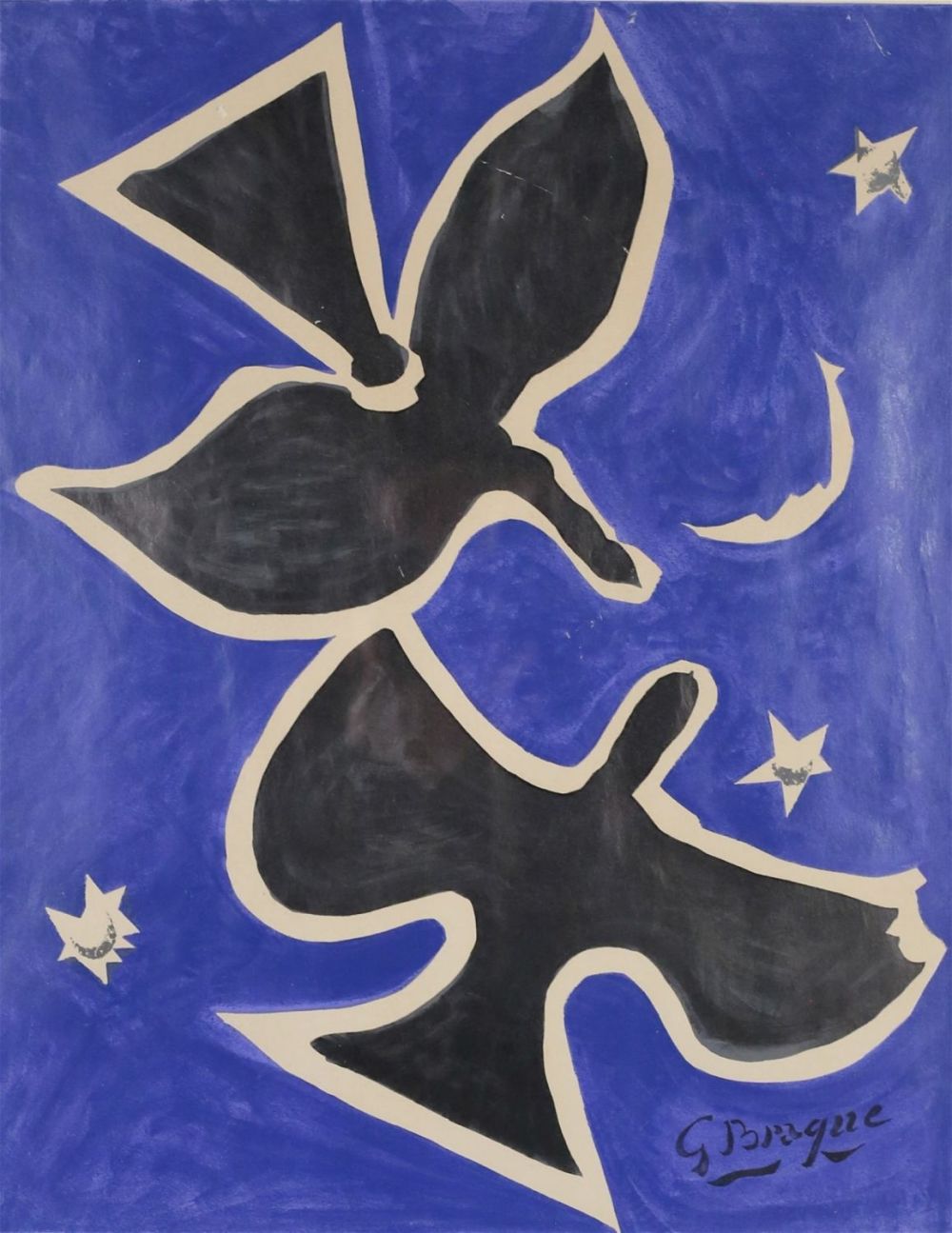 Lot 204: After Georges Braque Lithograph Deux Oiseaux