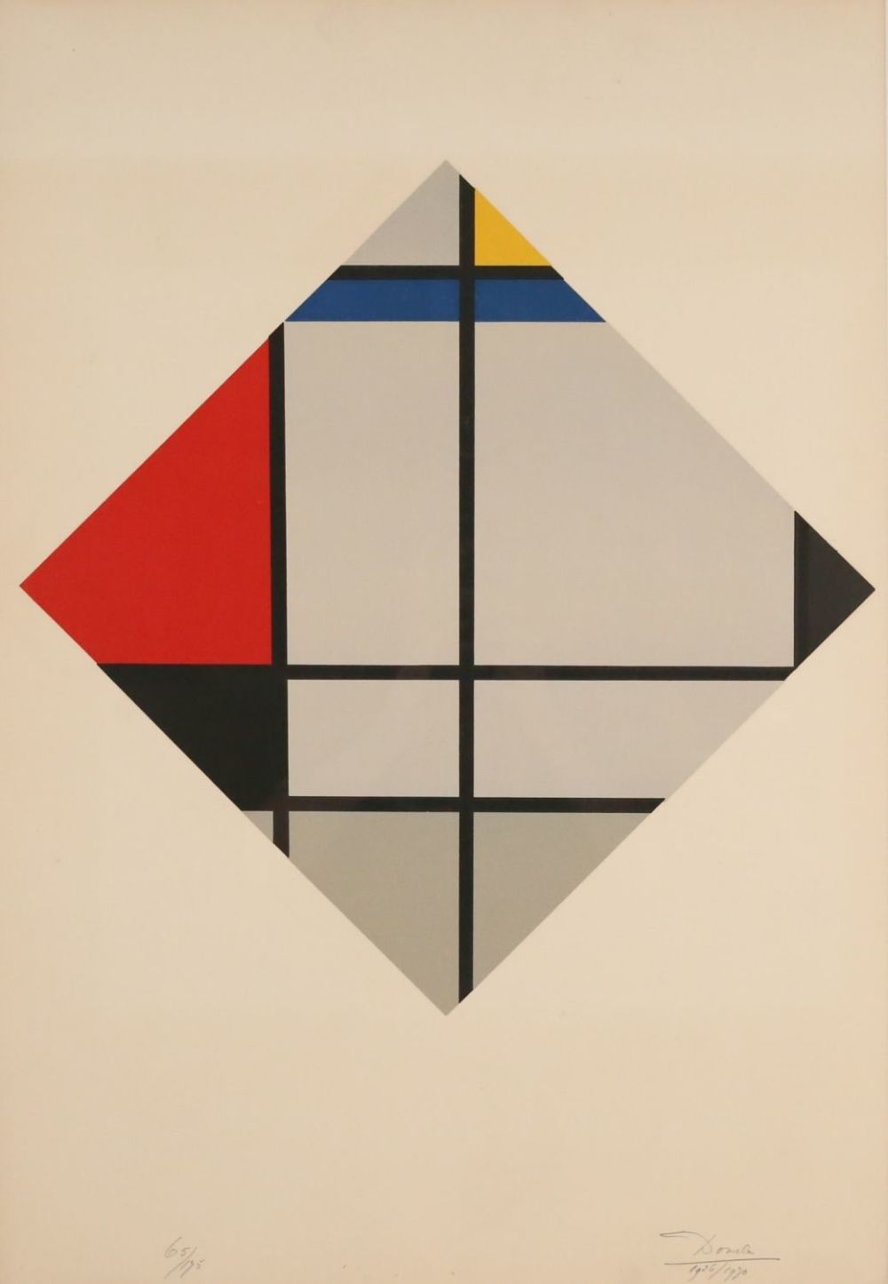 Lot 209: Cesar Domela Serigraph Composition Plastique 5M