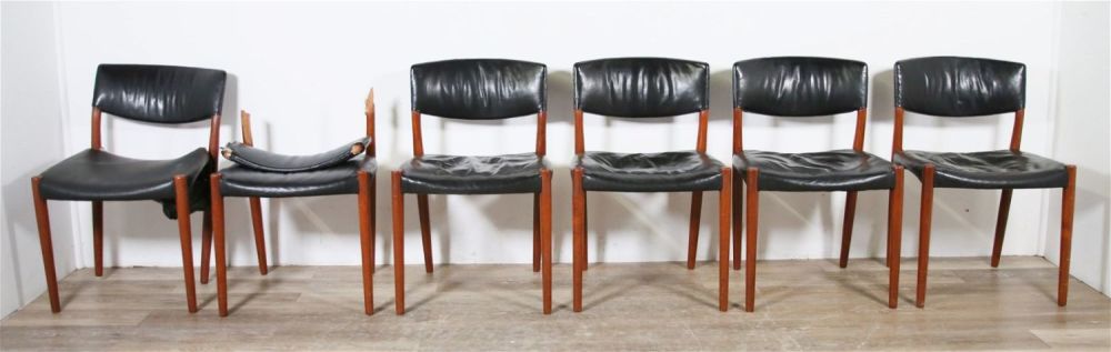 Lot 232: Six Danish Modern Dining Chairs