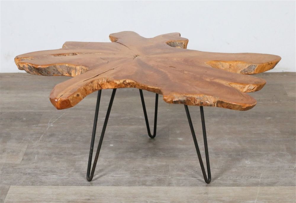 Lot 254: George Nakashima Style Live Edge End Table