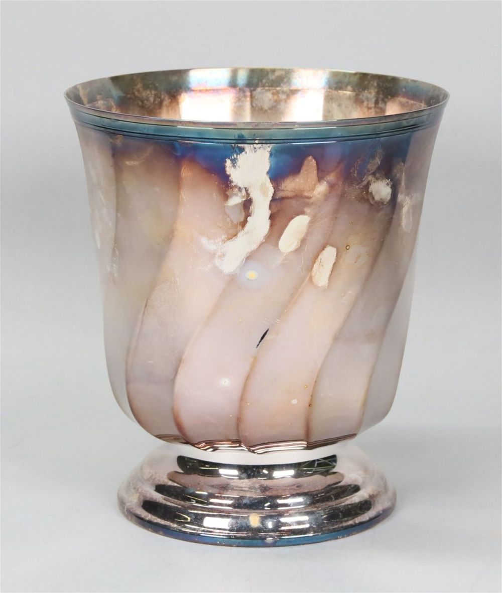 Lot 258: Christofle Torsades Silverplate Ice Bucket