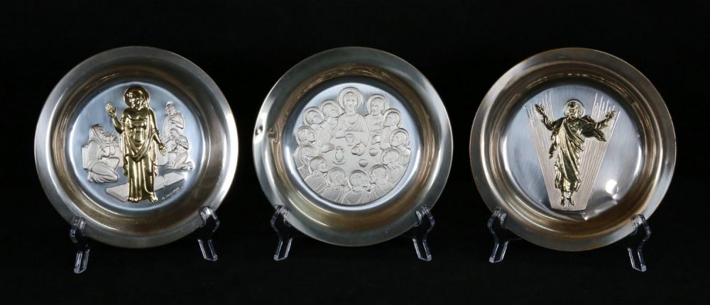 Lot 261: 3 Franklin Mint Sterling Easter Collector's Plates
