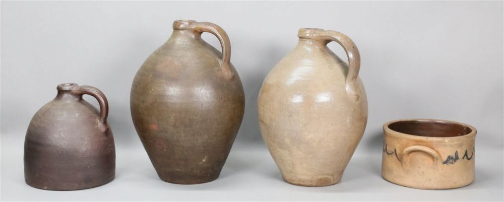 Lot 323: 4 Pieces Stoneware Julius Norton, T. Crafts