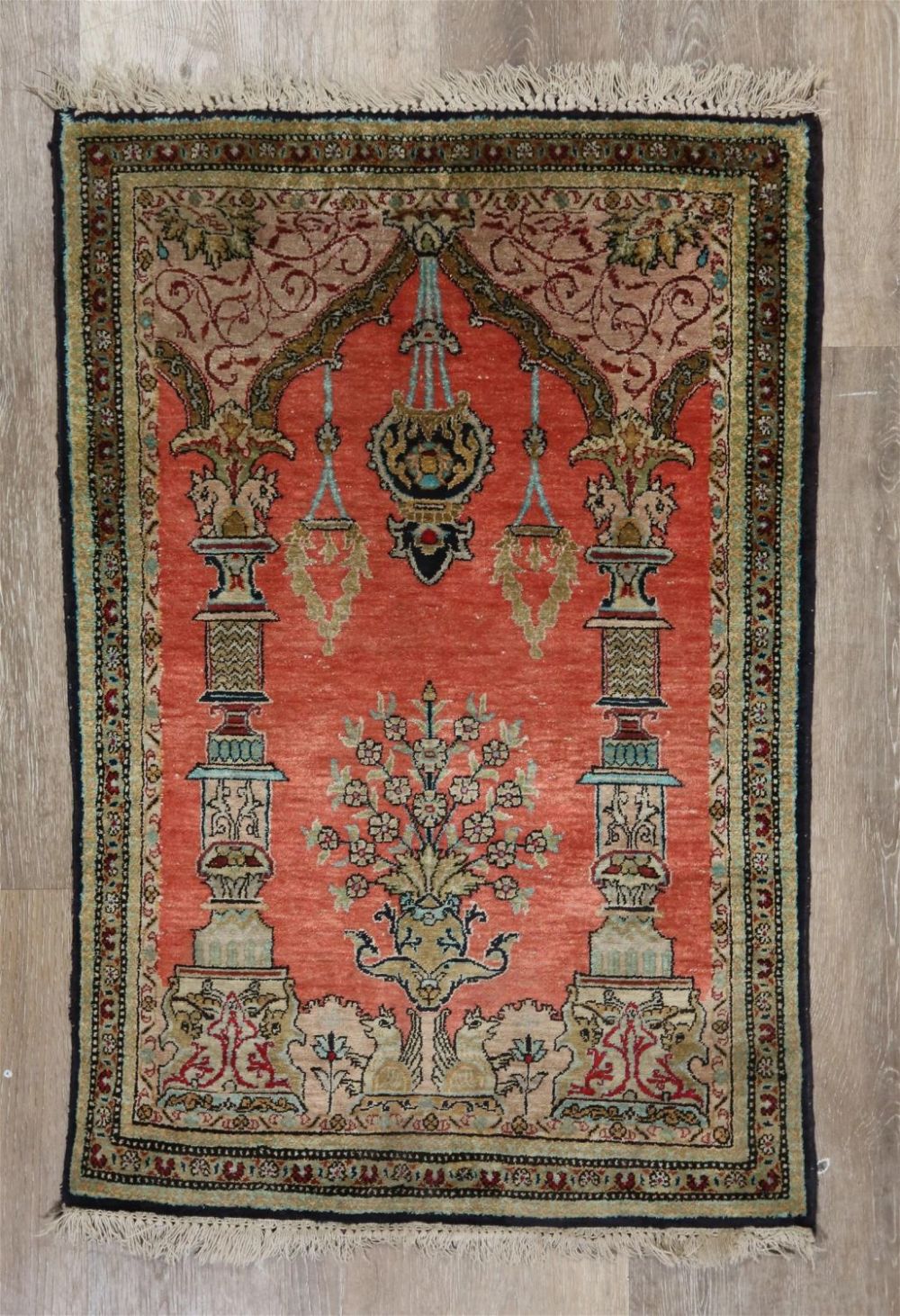 Lot 335: Persian Tabriz Style Prayer Rug